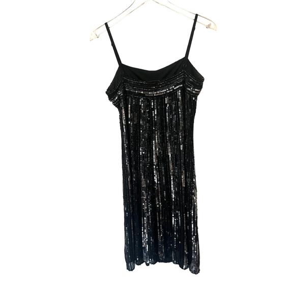 Stenay Vintage Black Beaded Sequined Dress Elegant Evening Formal Womens Sz 10 - Picture 7 of 12